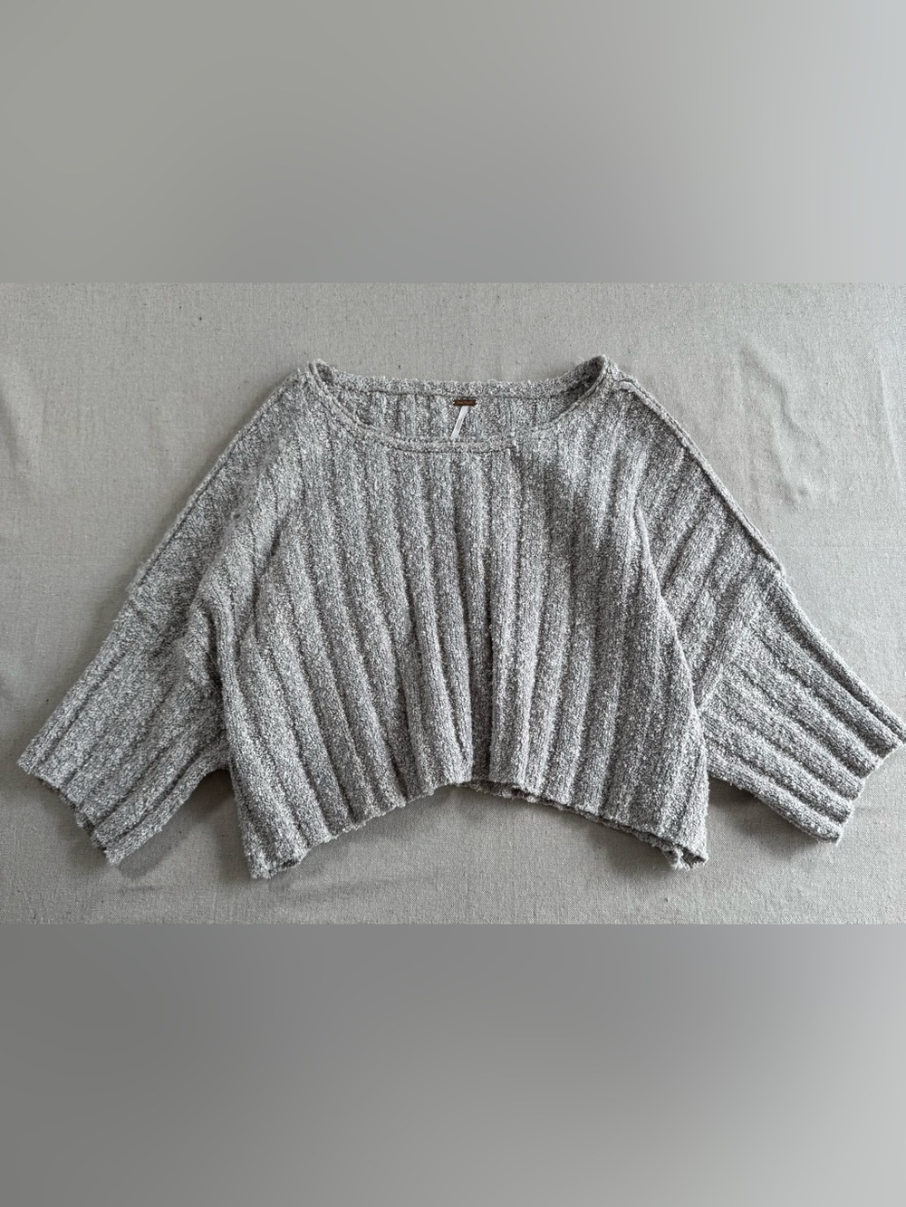 Free People Soft Ribbed Grey Sweater - Picture 2 of 5